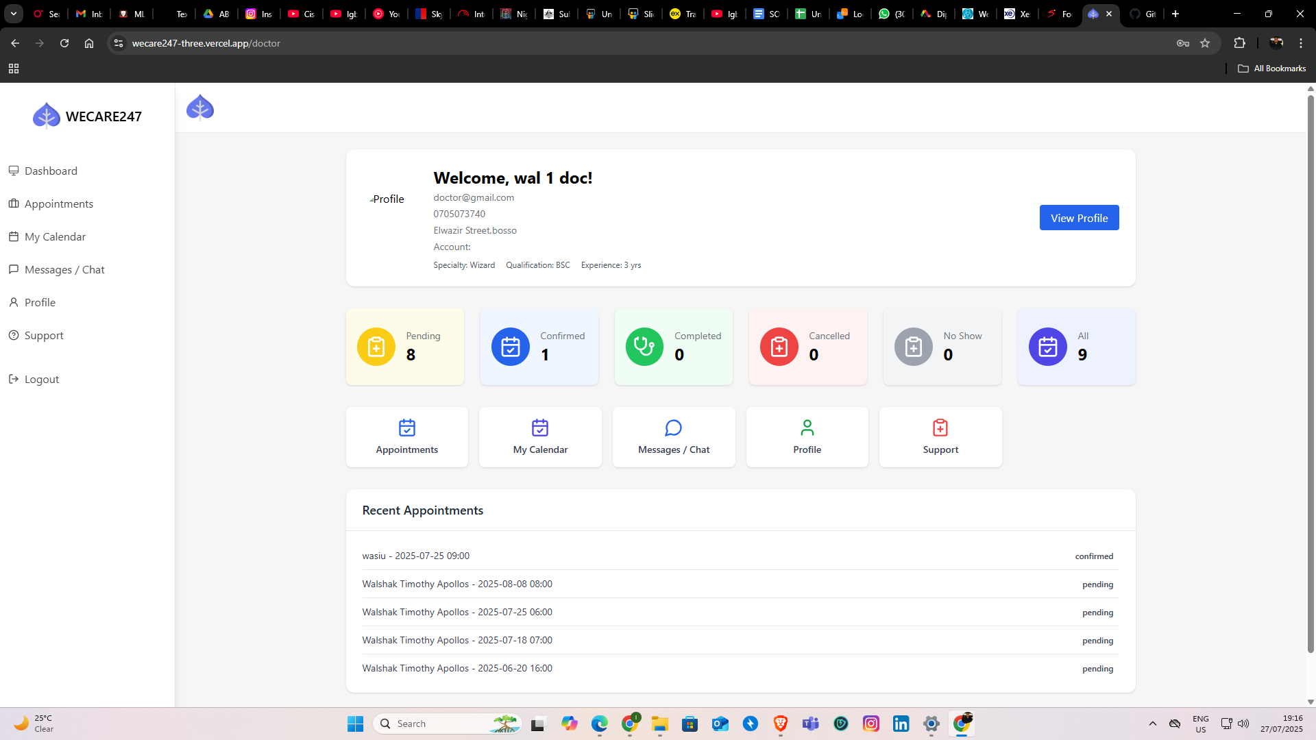 Doctor Dashboard